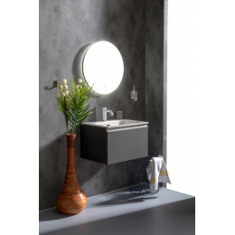 Тумба без раковины Vallessi 60*46см Антрацит матовый, 1 полка 837-060-A matt
