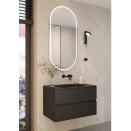 Тумба без раковины Vallessi 80*46cm АНТРАЦИТ мат. 2 полки, 837-080-A mat
