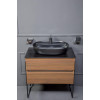 Тумба без раковины Vallessi 80*46cm DARK OAK мат. 2 полки, 837-080-D