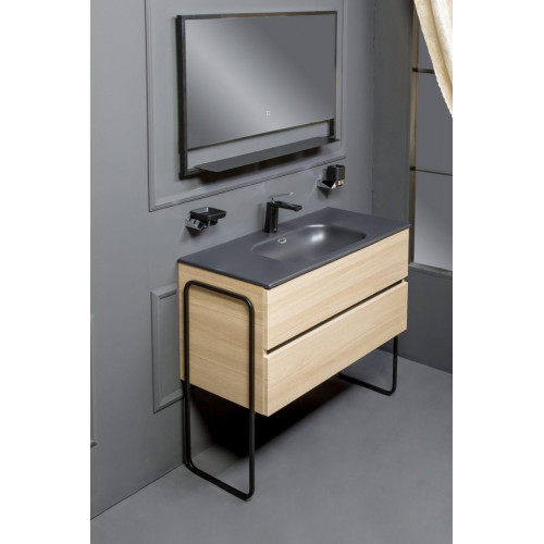 Тумба без раковины Vallessi 80*46cm LIGHT OAK мат. 2 полки 837-080-L