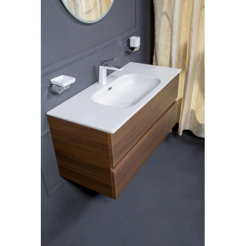 Тумба без раковины Vallessi 100*46cm DARK OAK мат. 2 полки, 837-100-D