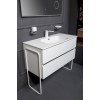 Тумба без раковины Vallessi 100*46cm WHITE 2 полки, 837-100-W