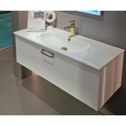 Тумба Linea 120 белая + Золото 842-120-WG
