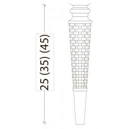 Ножки DENTI черные (пара) 25,5см 847-B-25