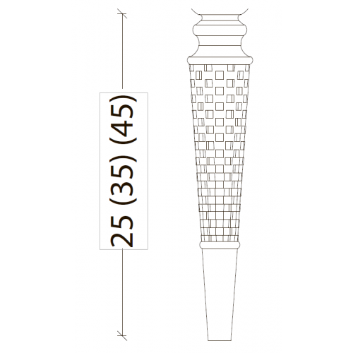 Ножки DENTI белые (пара) 25,5см 847-W-25