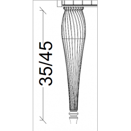 Ножки SPIRALE 45 см белые (пара) 848-W-45