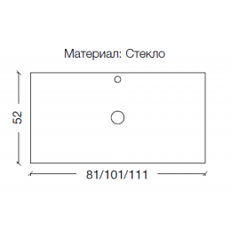 Столешница стекло 110см прямая ЗОЛОТО поталь 853-110-GF