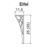 Ножки Eifel хром, короткие, h25 (пара) 885-CR