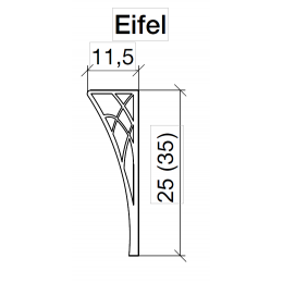 Ножки Eifel хром, короткие, h25 (пара) 885-CR