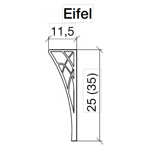 Ножки Eifel хром, короткие, h25 (пара) 885-CR
