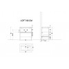 Ящик под консоль LOFT 80 белый, 1 полка 894-080-W