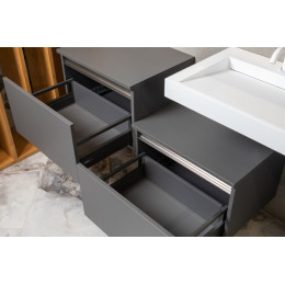 Ящик под столешницу 60см АНТРАЦИТ мат. VALLESSI UNO-S 897-060-A mat