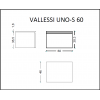Ящик под столешницу 60см WHITE глянец VALLESSI UNO-S 897-060-W