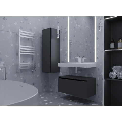 Ящик под столешницу 80см АНТРАЦИТ глянец VALLESSI UNO-S 897-080-A glossy