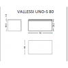 Ящик под столешницу 80см WHITE глянец VALLESSI UNO-S 897-080-W