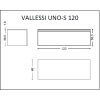 Ящик под столешницу 120см АНТРАЦИТ глянец VALLESSI UNO-S 897-120-A glossy