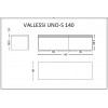 Ящик под столешницу 140см АНТРАЦИТ глянец VALLESSI UNO-S 897-140-A glossy