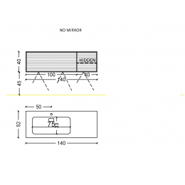 MINIMAL 140 DELMAR + 6mm WHITE ACRILIC 2 ящика