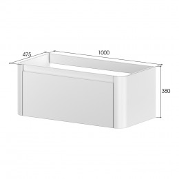 Тумба с раковиной VOI 100CM STONEFINISH DAPHNE
