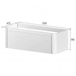 Тумба с раковиной VOI 120CM STONEFINISH CASHMERE