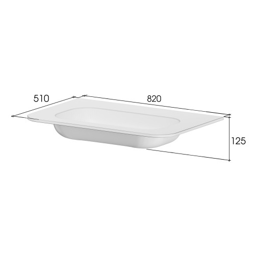 Тумба с раковиной VOI 80CM STONEFINISH CASHMERE