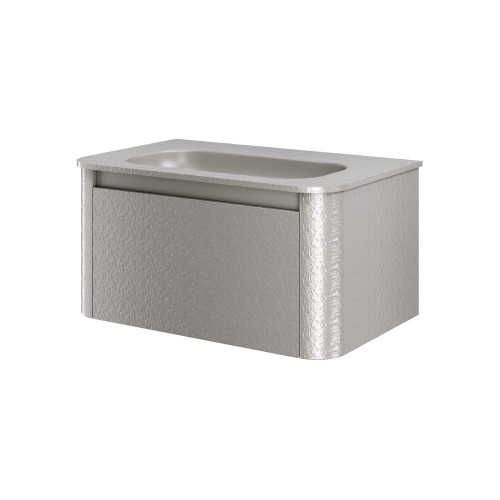 Тумба с раковиной VOI 80CM STONEFINISH STONEGREY