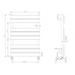 Полотенцесушитель водяной VENTURO BLACK 720-B