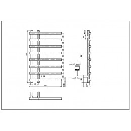 Полотенцесушитель электрический круглый сухой ХРОМ 722-CR