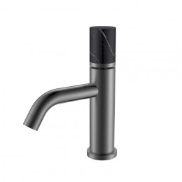 Смеситель STICK для умыв. низ. GUN METAL MARBLE BLACK_Комплект 121-GM-MR-B