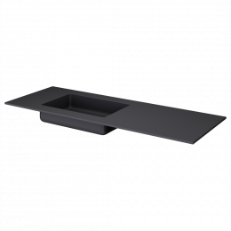 QUATRO 140 раковина-моноблок ANTHRACITE (асимметричная) 793-140-A-A