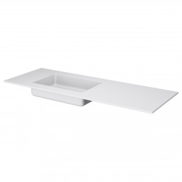 QUATRO 140 раковина-моноблок WHITE (асимметричная) 793-140-W-A