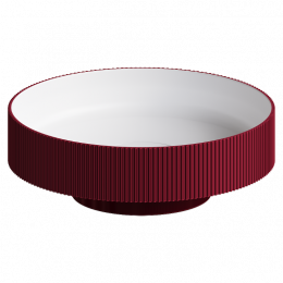 Раковина накладная рифленая SOLE Corian 400*130 Burgundy 801-R-BUR