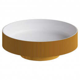 Раковина накладная рифленая SOLE Corian 400*130 GOLD 801-R-G