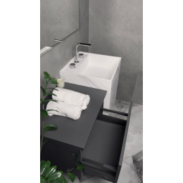 Раковина напольная Cube Corian 480*480*850 Calacatta 802-CLCT