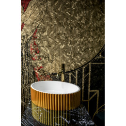 Раковина Canale рифл глянец золото 878-G