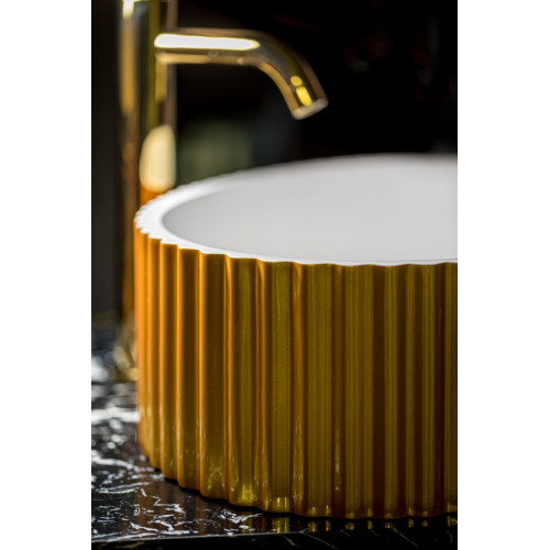 Раковина Canale рифл глянец золото 878-G