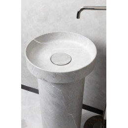 Раковина накладная SOLE Corian 400*130 Amani Grigio + Пьедестал для раковины Corian 300*720 Grey