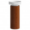 Раковина накладная SOLE Corian 400*130 Calacatta + Пьедестал для раковины Corian 300*720 Dark Oak