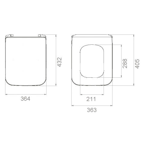 Mirage крышка для унитаза SLIM глянец белый 968-W