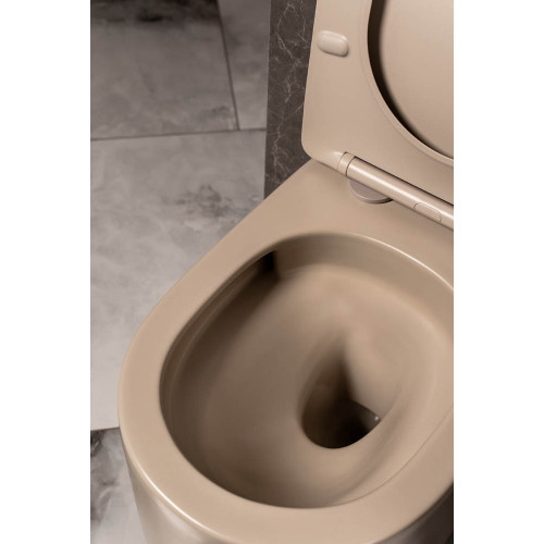 Flow подвесной унитаз LATTE SOFT с крышкой, функция Торнадо 969-SET-D