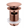 Слив для раковины, автомат(клик-клак) BRUSHED BRONZE c переливом 612/2-BRB