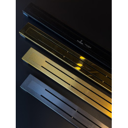 Душевой лоток Premium Linear 80см, нерж.сталь GUN METAL 982-80-GM