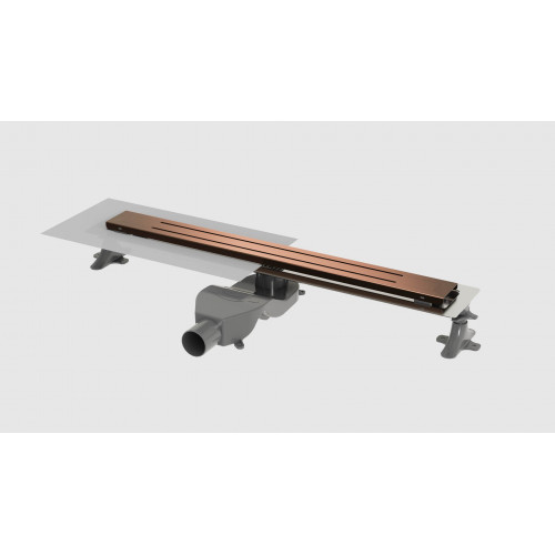Душевой лоток Premium Trendy 80см, нерж.сталь COPPER BRUSHED 983-80-CB