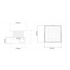 Душевой трап SMART DESIGN 10x10 cm, нерж.сталь ЗОЛОТО 984-10-G