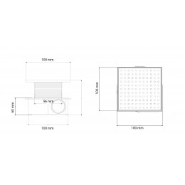 Душевой трап SMART DESIGN 10x10 cm, нерж.сталь МАТ. ЗОЛОТО 984-10-MG