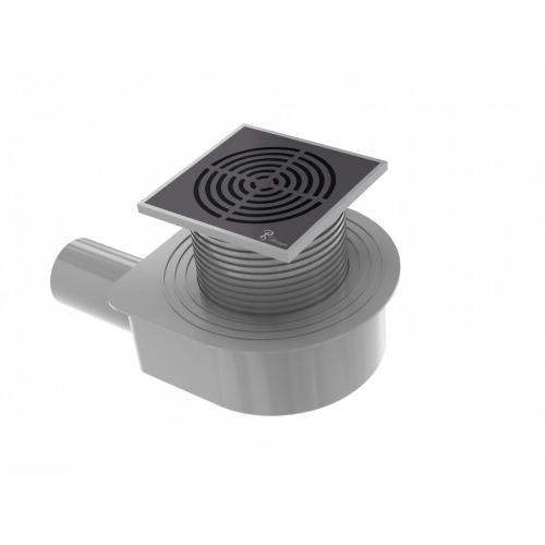 Душевой трап SMART DESIGN 15x15 cm, нерж.сталь ЧЕРНЫЙ 984-15-B