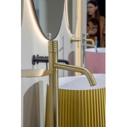 Смеситель STICK напольный для умыв. Matt Gold с ручкой DIAMOND 120-MG