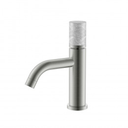 Смеситель STICK для умыв. низ. NIKEL BRUSH MARBLE GREY 121-NB-MR-GR