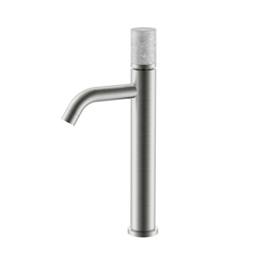 Смеситель STICK для умыв. выс. NICKEL BRUSH MARBLE GREY 122-NB-MR-GR