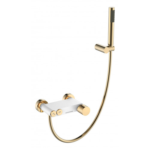 Смеситель STICK для ванны WHITE DIAMOND GOLD 123-WG